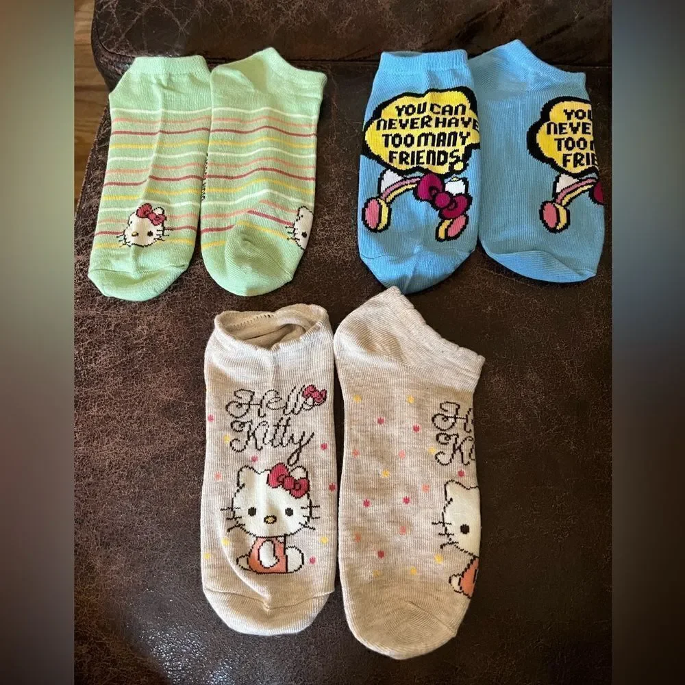 Sanrio Hello Kitty Low Cut Socks 3 Pairs